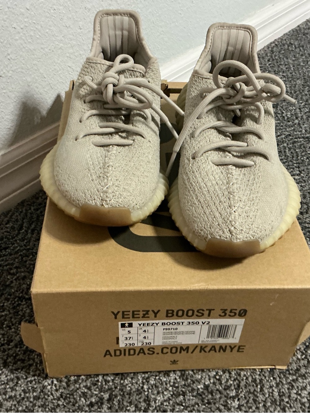 Yeezy Boost 350 V2 Sesame Knit Sneakers